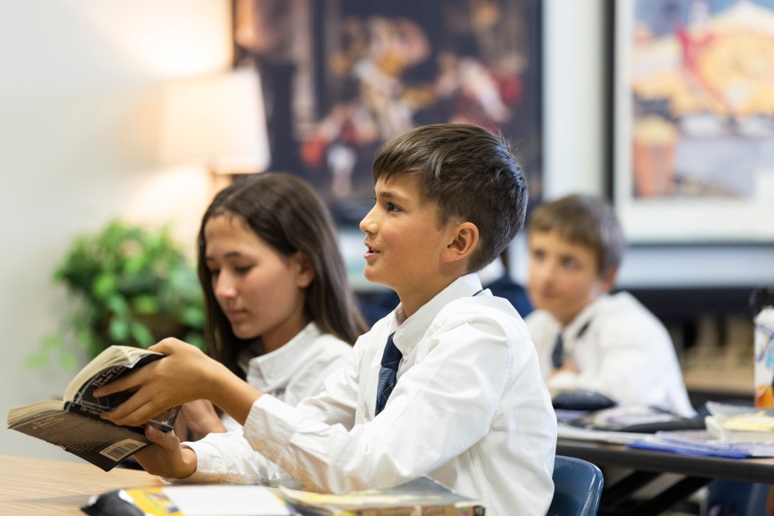6th grade student speaks to the teacher referencing his abridged copy of The Count of Monte Cristo.