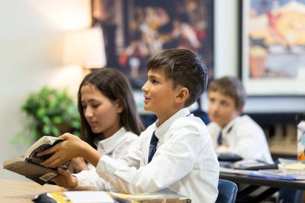 6th grade student speaks to the teacher referencing his abridged copy of The Count of Monte Cristo. 